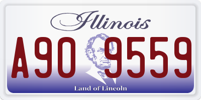 IL license plate A909559