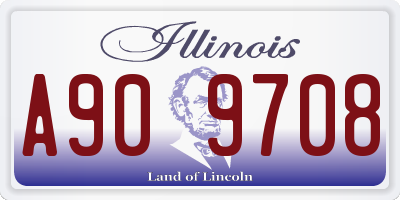 IL license plate A909708