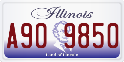 IL license plate A909850