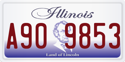 IL license plate A909853