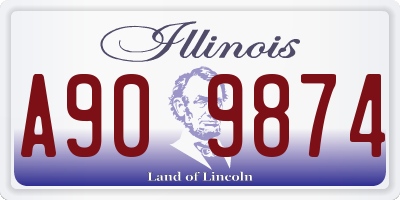 IL license plate A909874