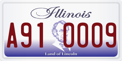 IL license plate A910009