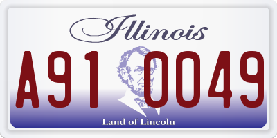IL license plate A910049