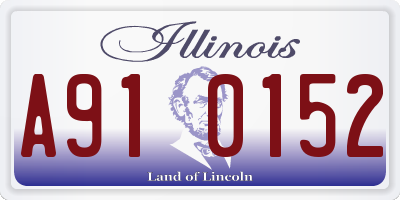IL license plate A910152