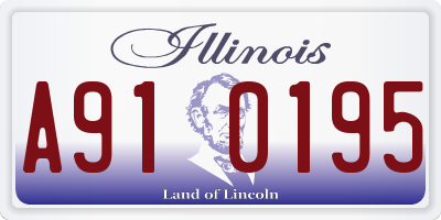 IL license plate A910195
