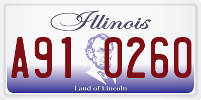 IL license plate A910260