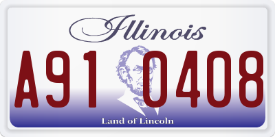 IL license plate A910408