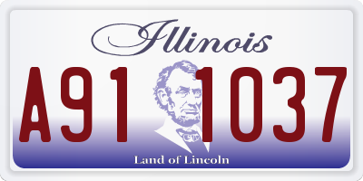 IL license plate A911037