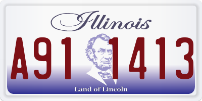 IL license plate A911413