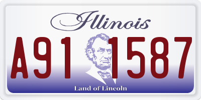 IL license plate A911587