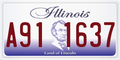 IL license plate A911637