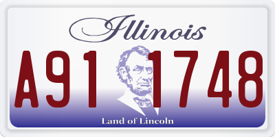 IL license plate A911748