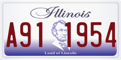IL license plate A911954