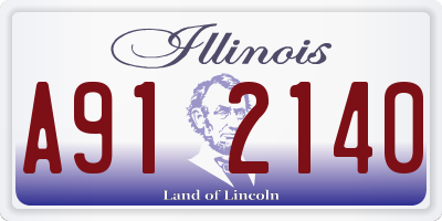 IL license plate A912140