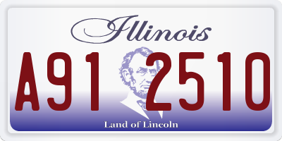 IL license plate A912510