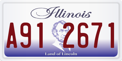 IL license plate A912671