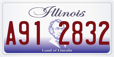 IL license plate A912832