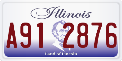 IL license plate A912876