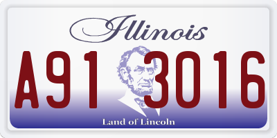IL license plate A913016