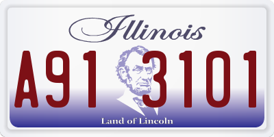 IL license plate A913101