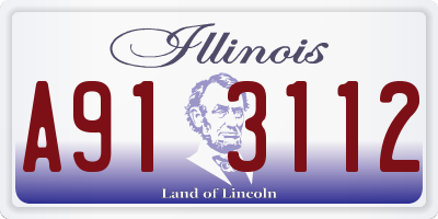 IL license plate A913112