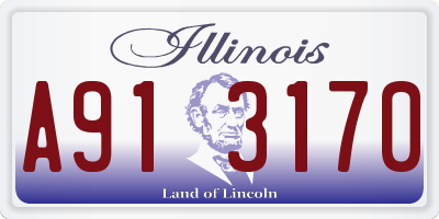 IL license plate A913170