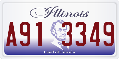 IL license plate A913349