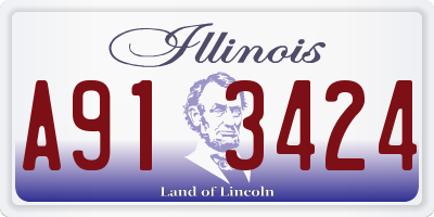 IL license plate A913424
