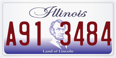 IL license plate A913484