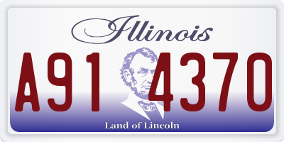 IL license plate A914370