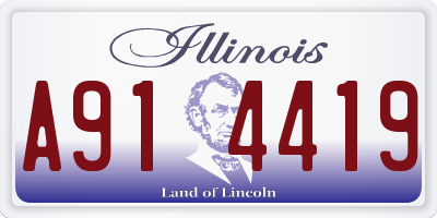 IL license plate A914419