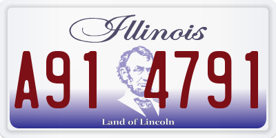 IL license plate A914791