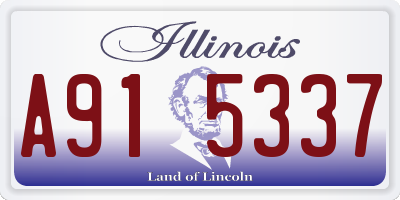 IL license plate A915337