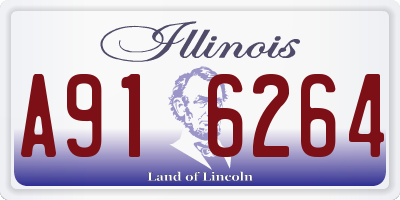 IL license plate A916264