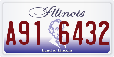 IL license plate A916432