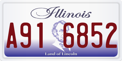 IL license plate A916852