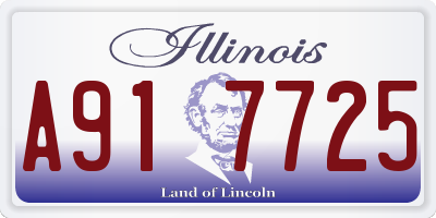 IL license plate A917725