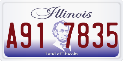 IL license plate A917835