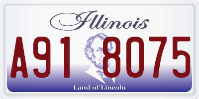 IL license plate A918075