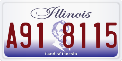 IL license plate A918115