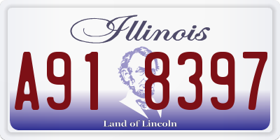 IL license plate A918397