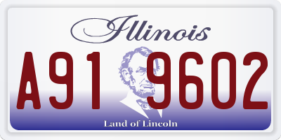 IL license plate A919602