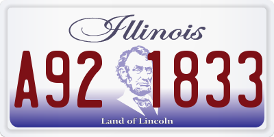 IL license plate A921833