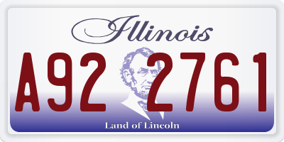 IL license plate A922761