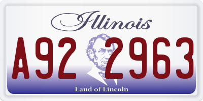 IL license plate A922963