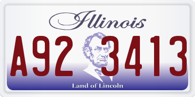 IL license plate A923413