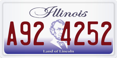 IL license plate A924252