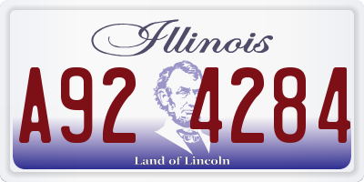 IL license plate A924284