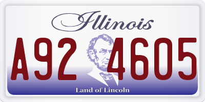 IL license plate A924605