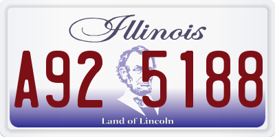IL license plate A925188